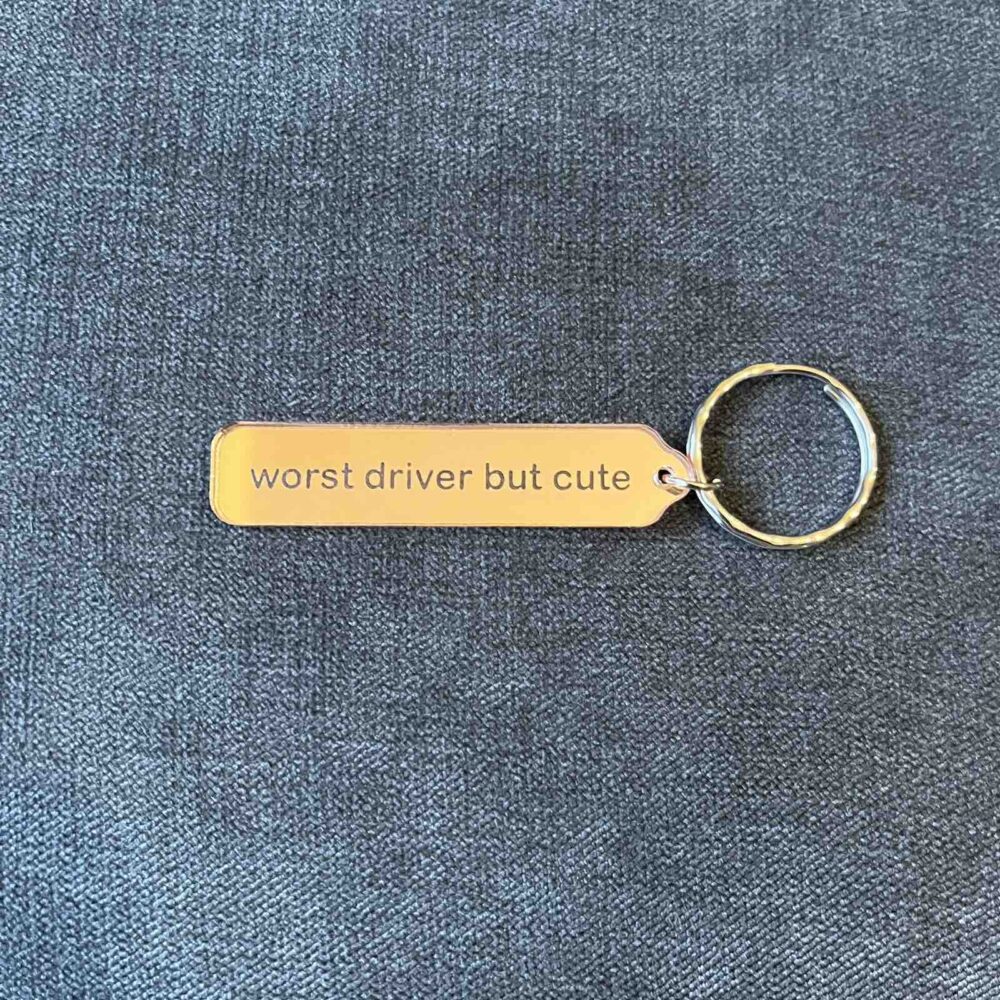 Worst driver but cute - Rose Gold Mirror